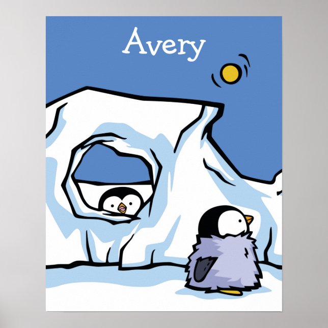 Póster Pingüino Chick Peek-a-Boo Poster (Frente)