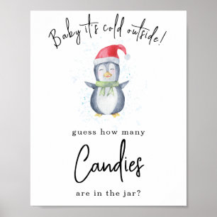 Póster Pingüino - Cuántos caramelos