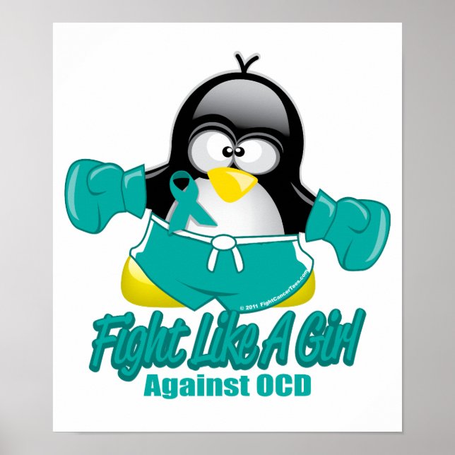 Póster Pingüino de lucha contra la OCD (Frente)