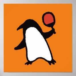 Póster Pingüino de Ping-pong