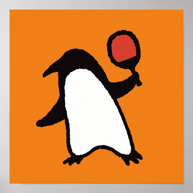 Póster Pingüino de Ping-pong (Frente)