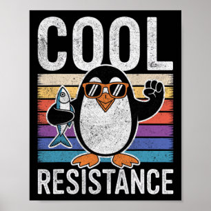 Póster Pingüino de Tarifas de Resistencia Fría Sutil Prot