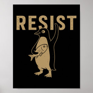 Póster Pingüino fino resiste a los pingüinos sutiles cont