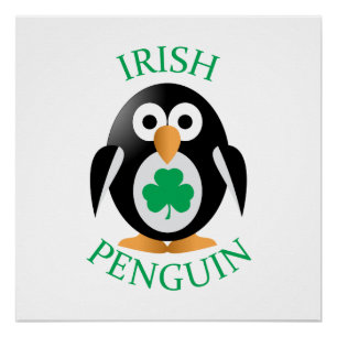 Póster pingüino irlandés