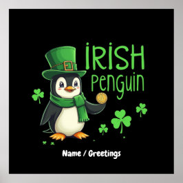 Póster Pingüino irlandés, una mezcla afortunada de divers