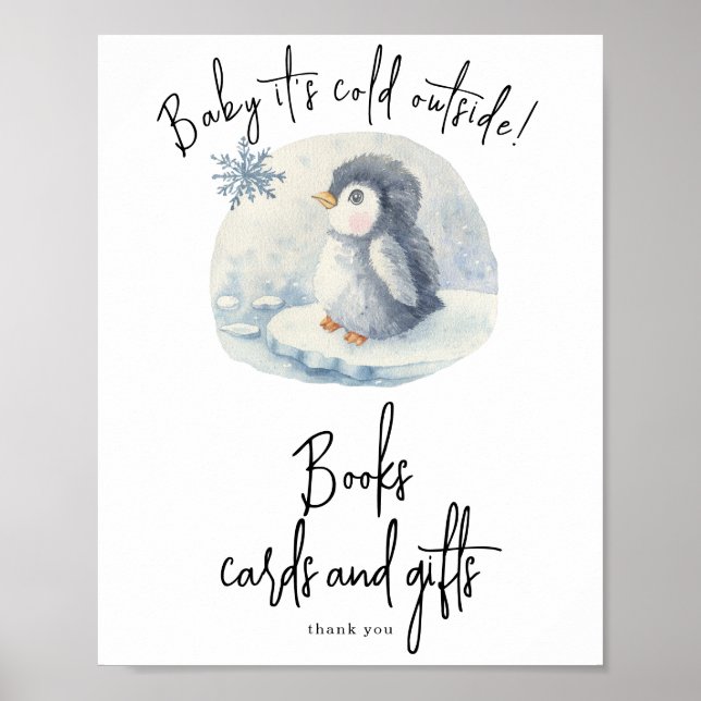 Póster Pingüino - Libros, tarjetas y regalos (Frente)