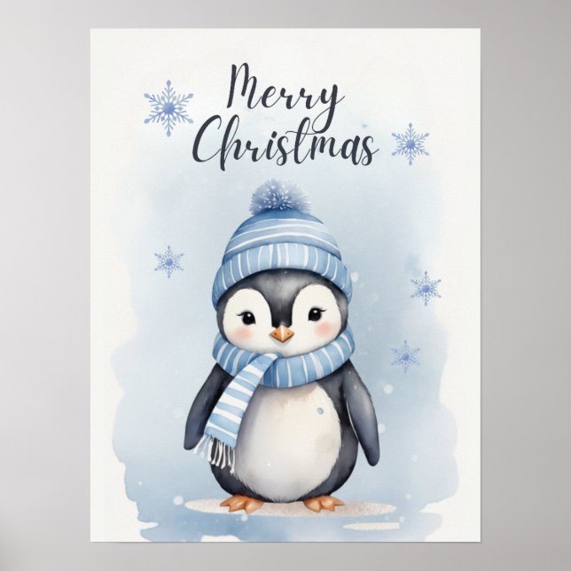 Póster "Pingüino lindo" (Frente)