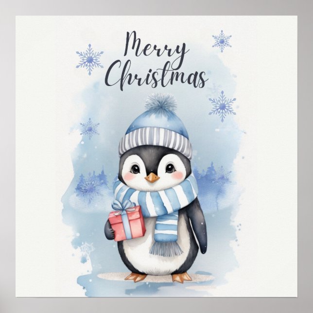 Póster "Pingüino lindo 2" (Frente)