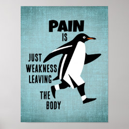 Póster Pingüino Motivador