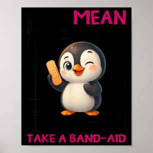 Póster Pingüino No Soy Malo Soy Solo Honesto La Verdad Du
