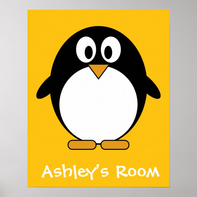 Póster Pingüino Personalizado moderno (Frente)