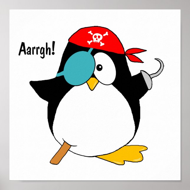 Póster Pingüino pirata (Frente)