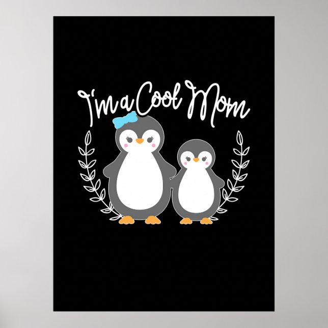 Póster Pingüino Soy Una Mamá De Guay (Frente)