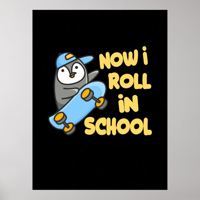 Póster Pingüinos Ahora Voy A La Escuela (Frente)