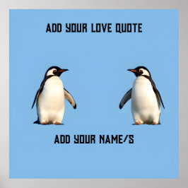 Póster Pingüinos Cute