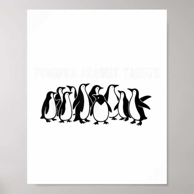 Póster Pingüinos protestan contra las tarifas del diverti (Frente)