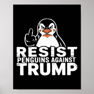 Póster Pingüinos resistentes contra la orgía media de los