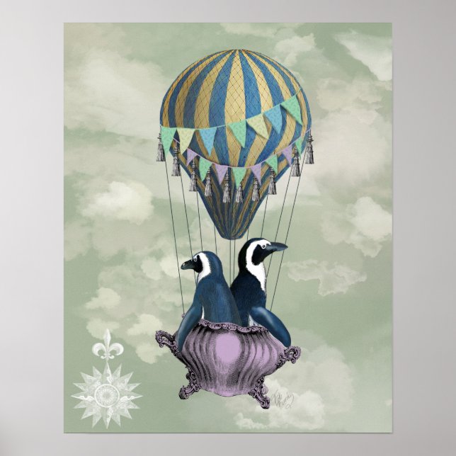 Póster Pingüinos voladores (Frente)