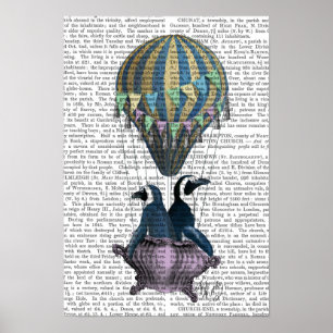 Póster Pingüinos voladores