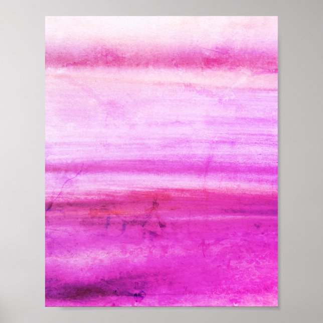 Póster Pink abstract Fun Guay Whimsical Art Bonito Único (Frente)