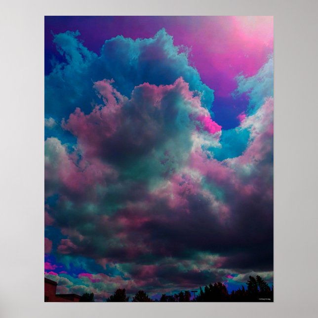 Póster Pink and Blue Poster 16"×20" (Frente)