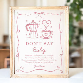 Póster Pink Baby Is Brewing Don’t Say Baby Game Poster