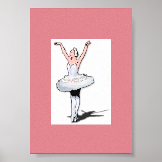 Póster Pink Ballet Dancer Ballerina Poster (Frente)