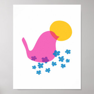 Póster Pink Birdie Value Poster
