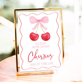 Póster Pink Bow Cherry Adivina cuántos juegos de duchas