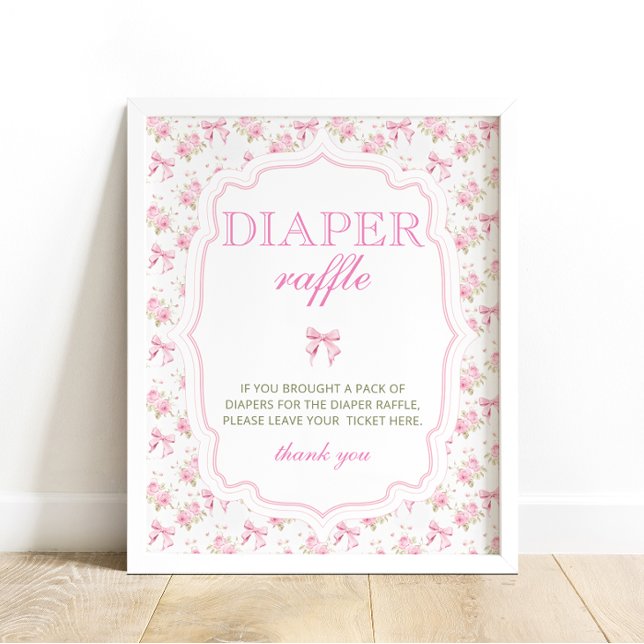 Póster Pink Bow Love Shack Chica Shower Diaper Raffle (Subido por el creador)