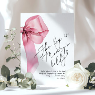 Póster Pink Bow ¿Qué tan grande es el juego del vientre d