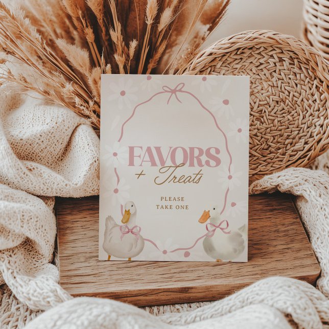 Póster Pink Bow Silly Goose Coquette Favors & Trata Rótul (Subido por el creador)