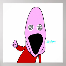 Póster Pink brainwashed puppet pointing