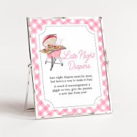 Pink Burger BBQ Baby Shower Tarde Noche Diapers