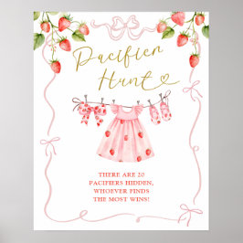 Póster Pink Coquette Baby Clothes Pacifier Hunt Poster