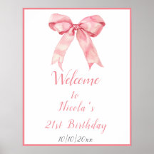 Pink Coquette Bow Birday Party