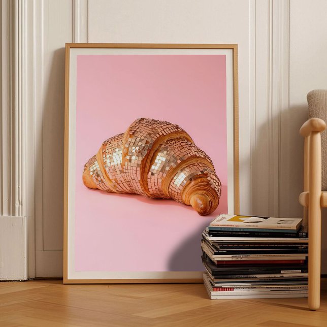 Póster Pink Croissant Print Eclectic Print Maximalist  (Subido por el creador)