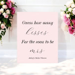 Póster Pink Cuántos Kiss Juegos de Ducha Bridal<br><div class="desc">Rubor Pink Cuántos juegos de Kisses de ducha de novia poster de señas para ducha de novia,  brunch y burbuja,  fiesta de soltera,  ducha de bodas. Por favor,  revisa nuestra colección de tiendas para artículos similares.</div>