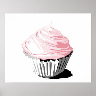 Póster Pink cupcake poster