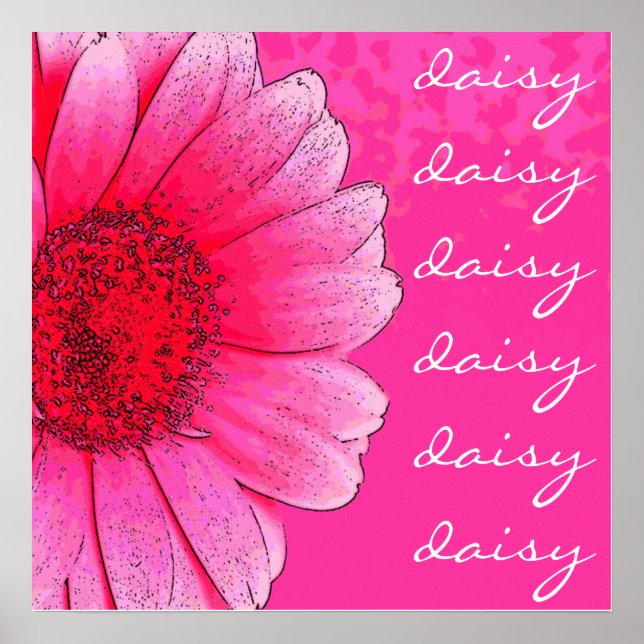 Póster Pink Daisy (Frente)