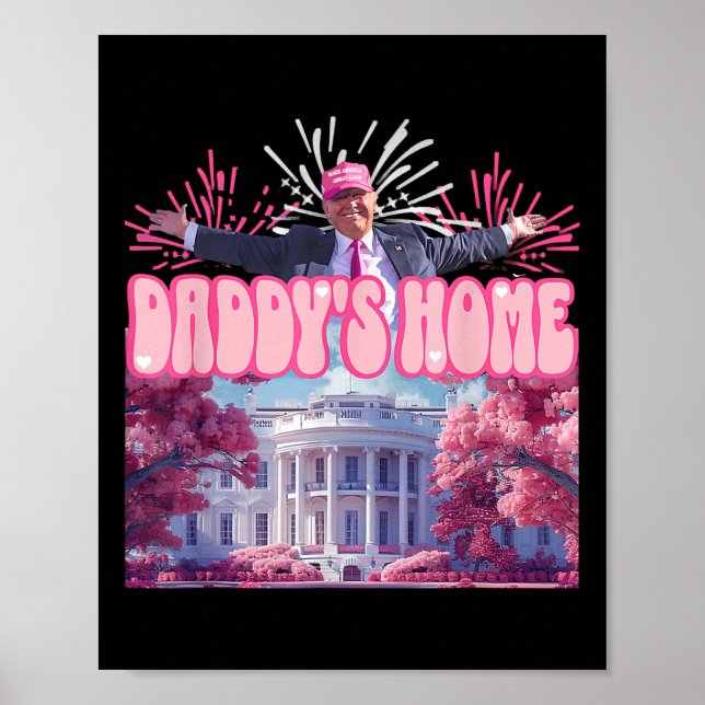 Póster Pink de fuegos artificiales - Casa de papá Trump 2 (Frente)