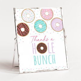 Póster Pink Donut Gracias A Un Rótulo De Cumpleaños Bunch