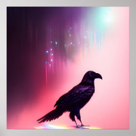 Póster Pink Falls Raven