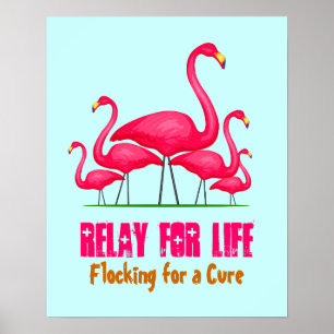 Póster Pink Flamingo Lingo