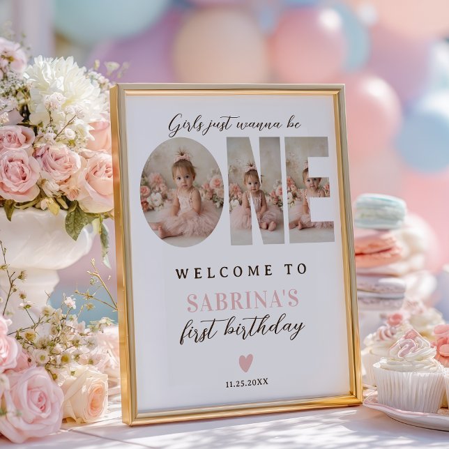 Póster Pink Girls be One Photo First Birthday Welcome (Pink Girls be One Photo First Birthday Welcome Poster)