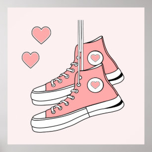 Póster Pink Girly Sneakers