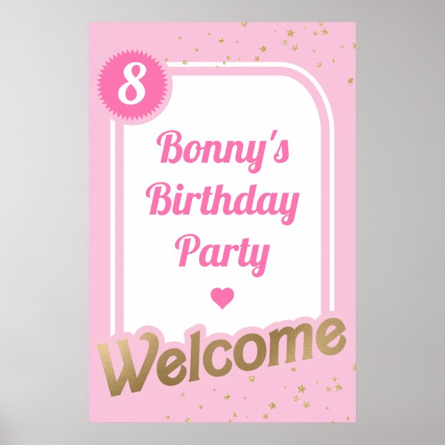 Póster Pink Gold Welcome Sign (Frente)