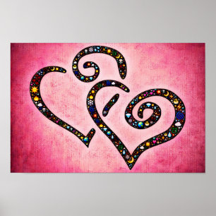 Póster Pink Heart Poster