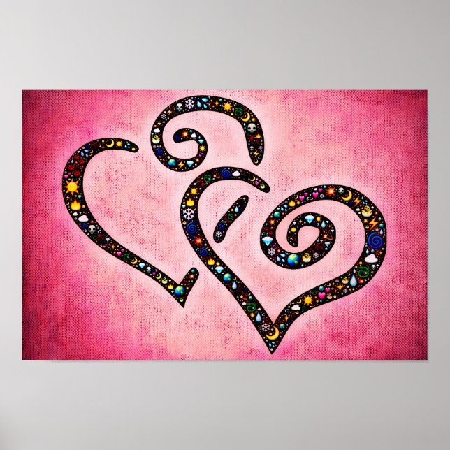 Póster Pink Heart Poster (Frente)