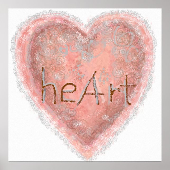Póster Pink Heart Valentine (Frente)